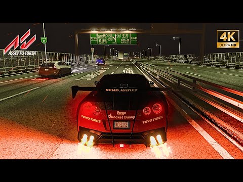 1666HP Nissan GT-R R35 | Assetto Corsa Max Graphics Gameplay + Real Traffic (4K HDR)