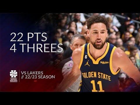 Klay Thompson 22 pts 4 threes vs Lakers 22/23 season