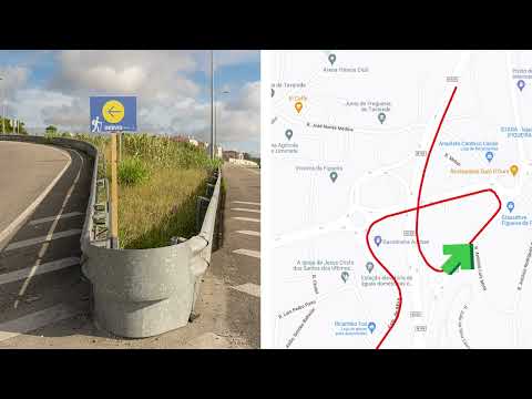 Informação aos peregrinos - Caminho alternativo à Ponte Edgar Cardoso