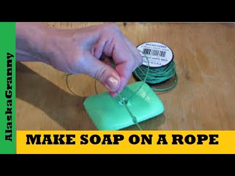 Part of a video titled Make Soap On A Rope- Camping Tips Tricks Hacks DIY projects - YouTube