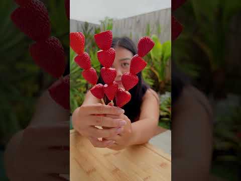 Candied Strawberries Tanghulu Recipe 🍓