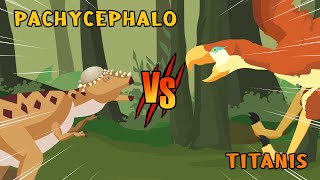 Pachycephalosaurus vs Titanis | Dinosaurs vs Ice Age Animals [S1] | Dino Animation