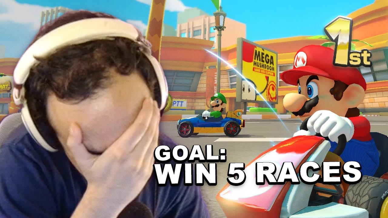 Squeex struggles to win Mario Kart against his viewers...