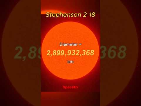 Sun vs Stephenson 2-18 | Diameter Comparison #shorts #space #sun #comparison #edit