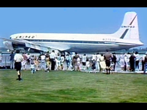 United Douglas DC-6 - "Boarding & Take-off" - 1961
