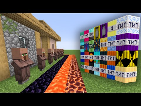 More TNT vs Village Security House - Minecraft Mob Battle