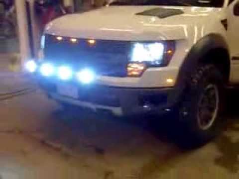 N Fab Light Bar and 4 HID Fog Lights Ford Raptor
