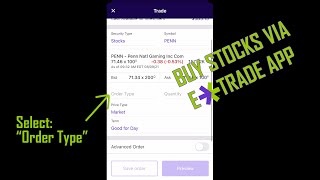 How To Buy a Stock on the E*Trade Mobile App  |  2021