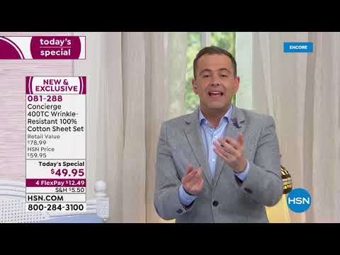 HSN | At Home featuring Concierge Collection Bedding 03.23.2020 - 06 AM
