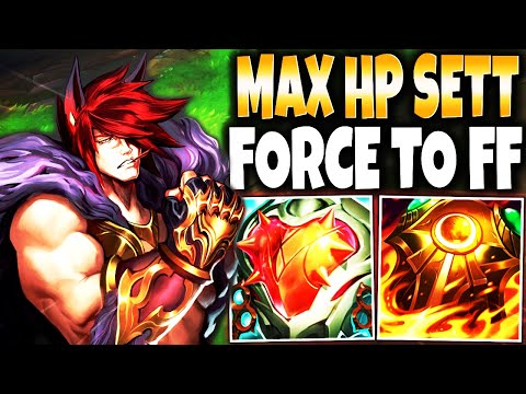 I FORCED Them to SURRENDER @15 with my MAX HP SETT Season 13 Build 🔥 LoL Top Sett s13 Gameplay