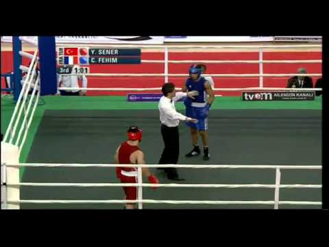 Light Welter (64kg) Final - Sener (TUR) vs Fehim (FRA) - 2012 European Olympic Qualifying Event
