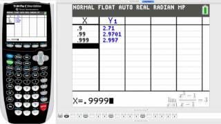 Finding Limits Numerically with a TI-84 Calculator