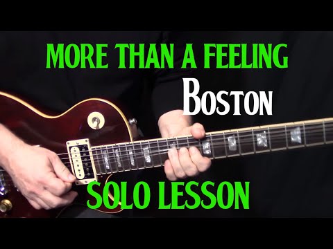 how to play "More Than a Feeling" on guitar by Boston - guitar solo and fills lesson