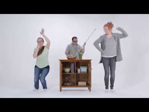 Warm Shaker 32" Rustic Storage Cabinet Video 1