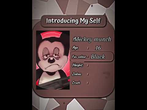 Mickey munch explain his self