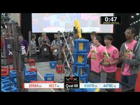 2015 VRC Tech Q68 - 2059A 901T vs 9167R 4478C - 67 to 50 - VEX Worlds 2015 - Technology Division