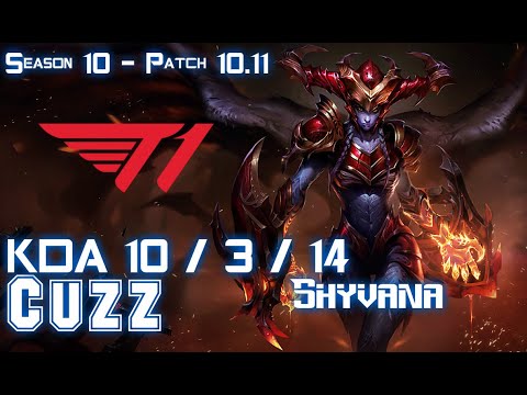 T1 Cuzz SHYVANA vs TRUNDLE Jungle - Patch 10.11 KR Ranked