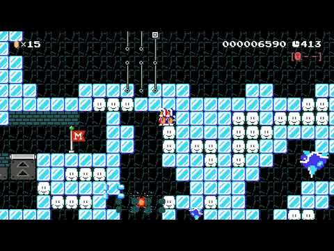 Into the Ice Cave by Mr. Rental 🍄 Super Mario Maker ✹Wii U✹ #blw