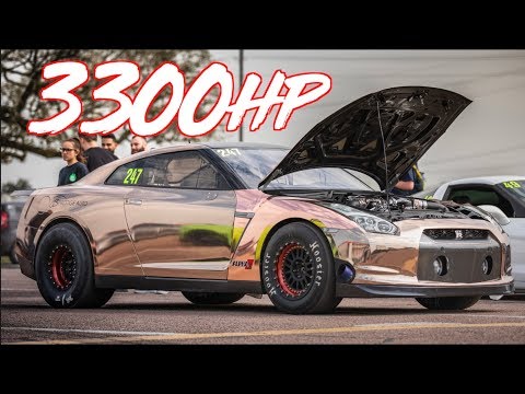 3300HP Nissan goes 223mph - Worlds Most Powerful GTR's Fight for Gold!