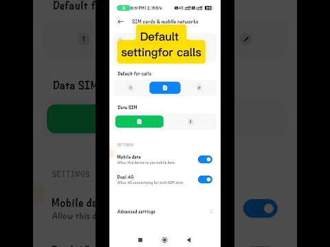 default Sim setting for calls | How to set default Sim for call| How to set ask everytime for call