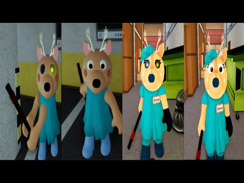 Old Dessa vs Redesign Dessa Infected & Non Infected Jumpscare - Roblox Piggy