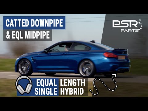 BMW F82 M4 Transformed DCE Parts S55 200 Cell Downpipes & Equal Length + Single Hybrid Midpipe SOUND