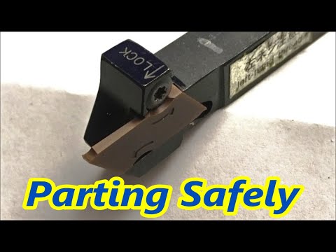 Parting off in my CNC Mini Lathe. With Sumitomo 1.5 & 2.0 wide and Kennametal 1.6 wide inserts