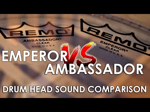 Remo Emperor VS. Ambassador Clear - Tom Head Sound Comparison!