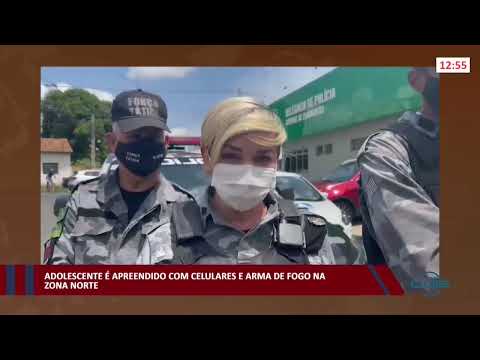 Adolescente é apreendido com celulares e arma de fogo na zona norte 27 01 2022