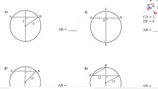 Circle Geometry HW # 1 Guide