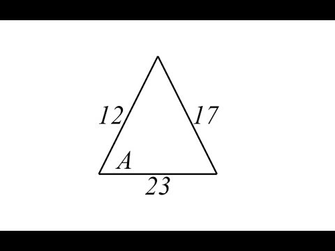 Use the Law of Cosines to Find the Measure of an Angle of a Triangle (SSS)
