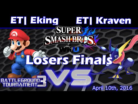 [BG#3] SSB4 Top 4 - LF - ET| Eking (Mario) VS ET| Kraven (Greninja)