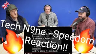 Tech N9ne - Speedom (WWC2) (feat. Eminem &amp; Krizz Kaliko) REACTION!! | OFFICE BLOKES REACT!!