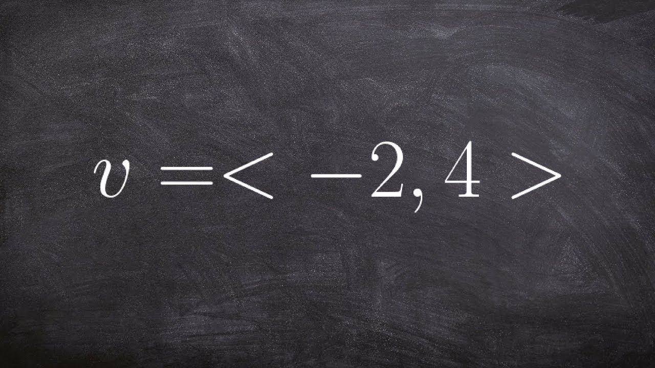 Math Tutorial for How to Find the Unit Vector Given a Vector V