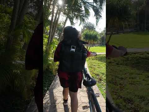 Llegamos en bici al Parque de las Fuentes de Gran Santa Fé y pasó lo inevitable