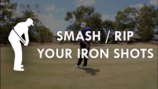 Smash/Rip your iron shots - Golf Instruction by Craig Hanson You Tubes Top Online Trainer