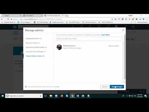 Add administrator to linkedin company page