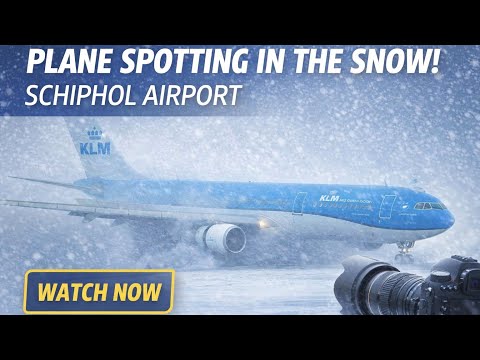 ❄️ WINTER WONDERLAND at Schiphol Airport - 24 Mins Of Planespotting in the Snow!
