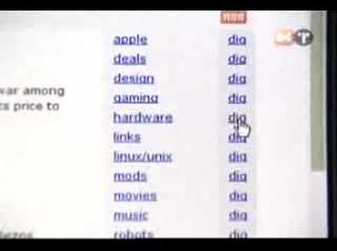 Kevin Rose Showing Digg on The Screensavers