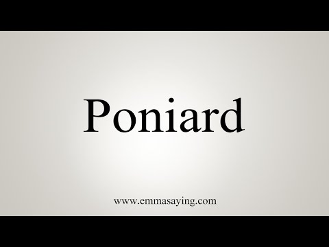 How To Say Poniard