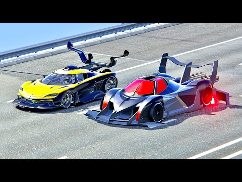 Devel Sixteen GTR-S vs Koenigsegg Tornado Concept - Drag Race