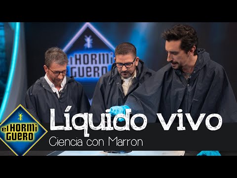 Marron sorprende con la textura del liquido vivo - El Hormiguero