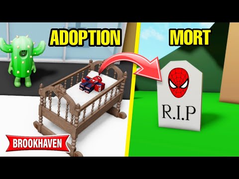 CACTUS ADOPTE UN BÉBÉ SPIDER MAN JUSQU'À SA MORT ! BROOKHAVEN RP - ROBLOX