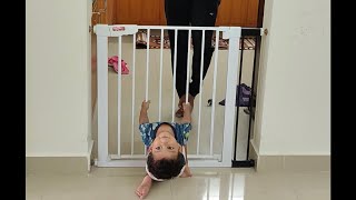 No more entry in to Kitchen 😄 Kids Safety Gate #shadhikazeez #ayaanazeez