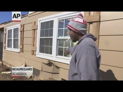 Jaron Washington was inside his Beauregard, Alabama home when he says Sunday’s tornado lifted it off its foundation and dropped it forty feet away. Miles away, in Smith Station, volunteers started to clean up the mess the storm left behind. (March 5)