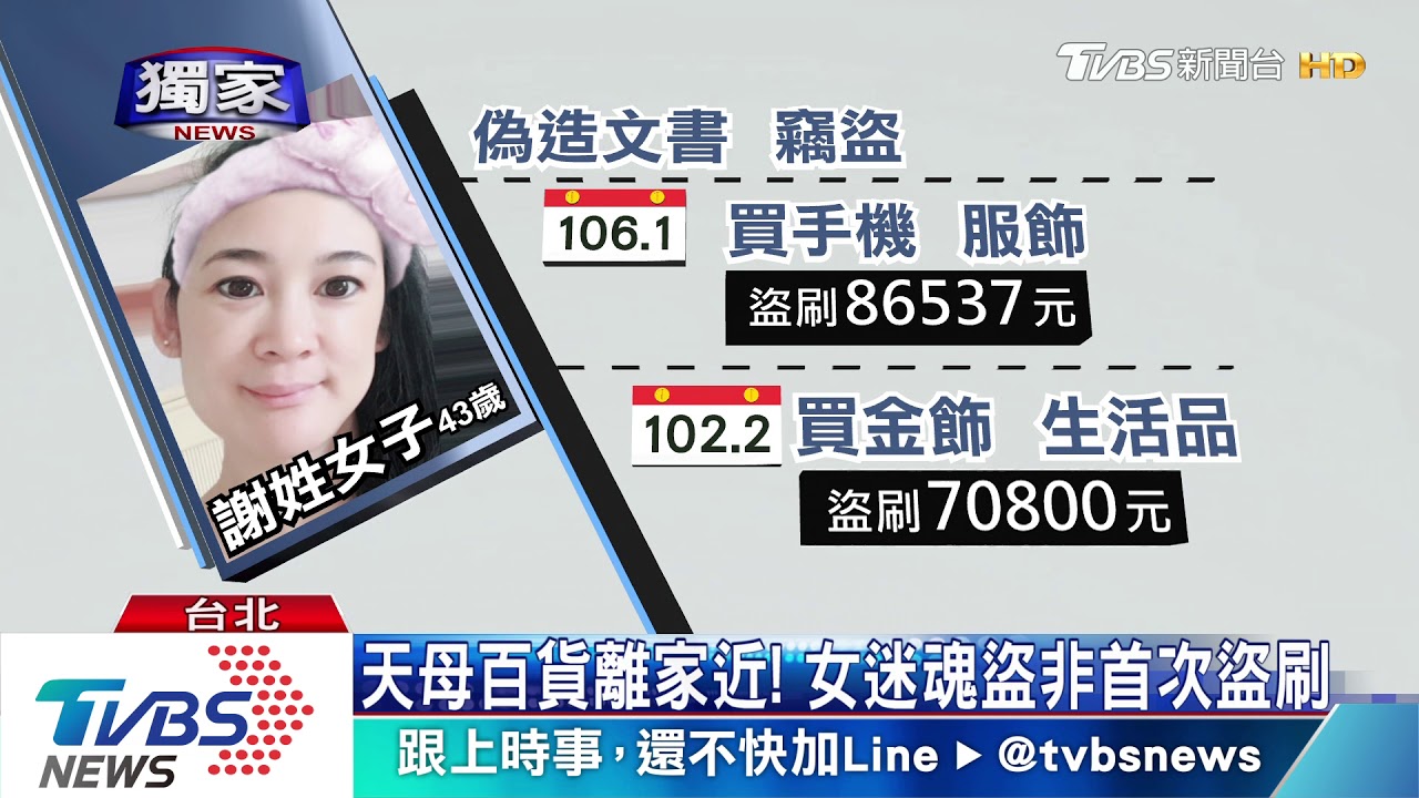 天母百貨離家近！　女迷魂盜非首次盜刷