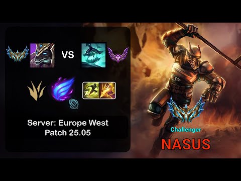 Nasus Jungle vs Hecarim - EUW Challenger - Patch 25.05