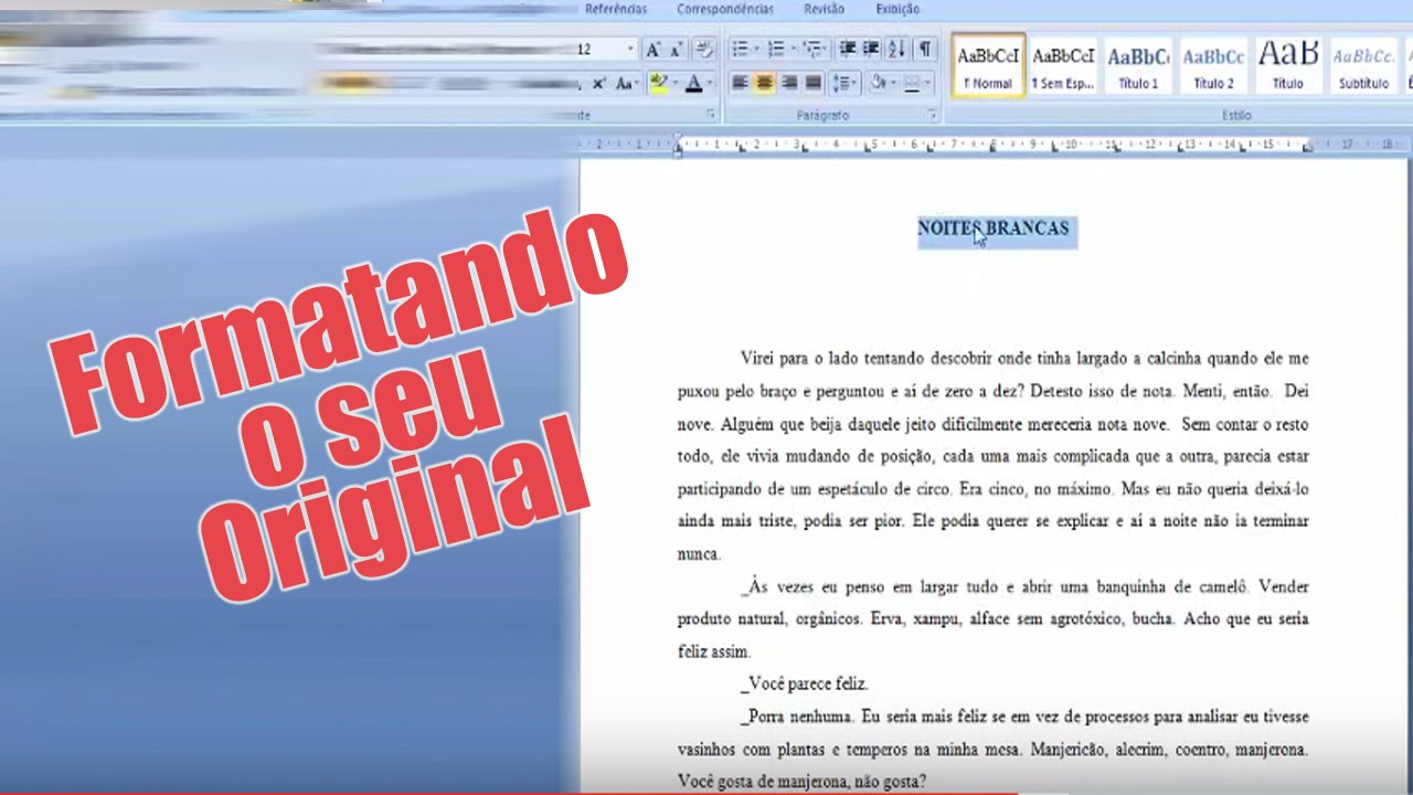 Formatando seu texto para enviar para o editor