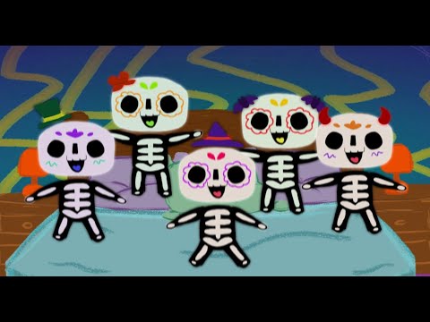 5 Esqueletos Saltaban en la Cama - Canción de Halloween - Chivaditos