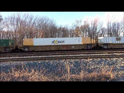 CP and CN Double Stack Train Hits The Horn
